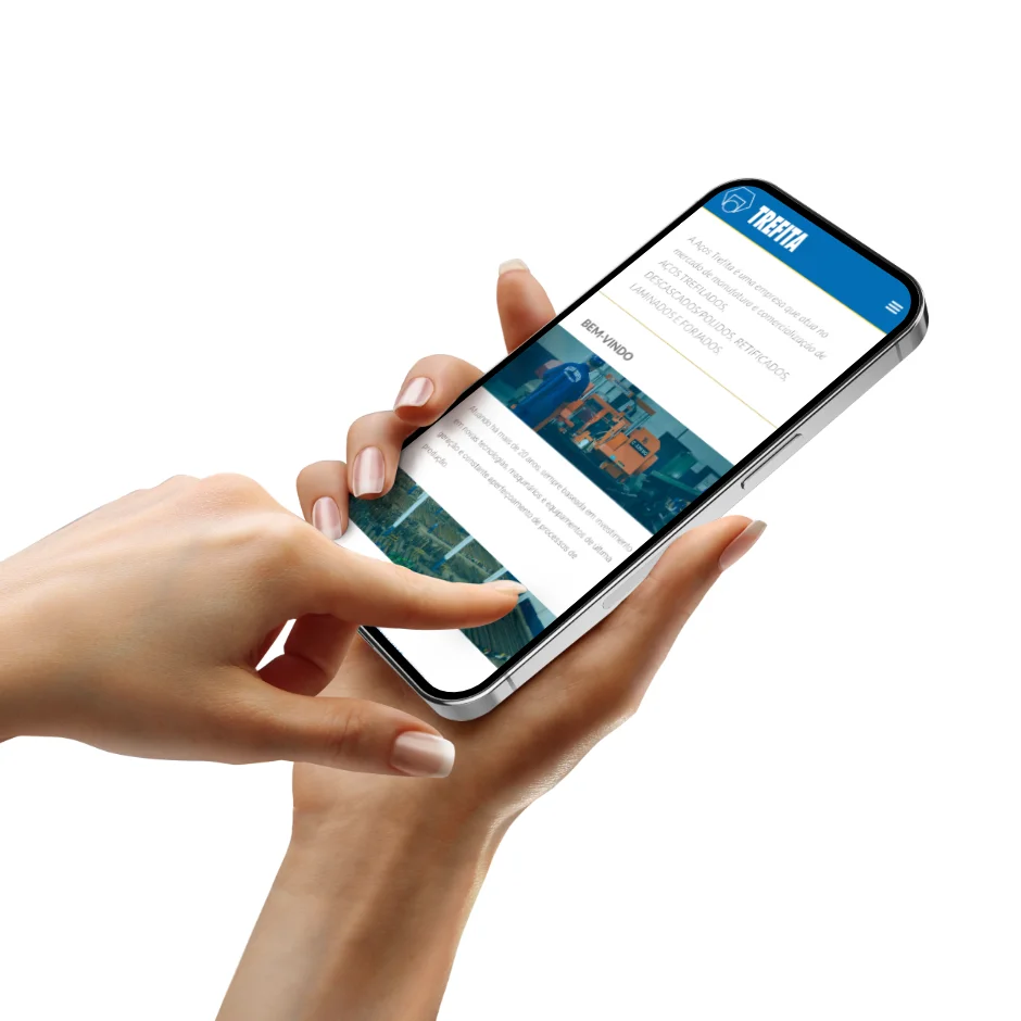 Site da Trefita na versão para mobile