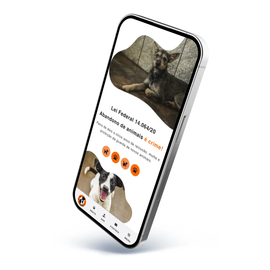 Site do GAVAS na versão para mobile